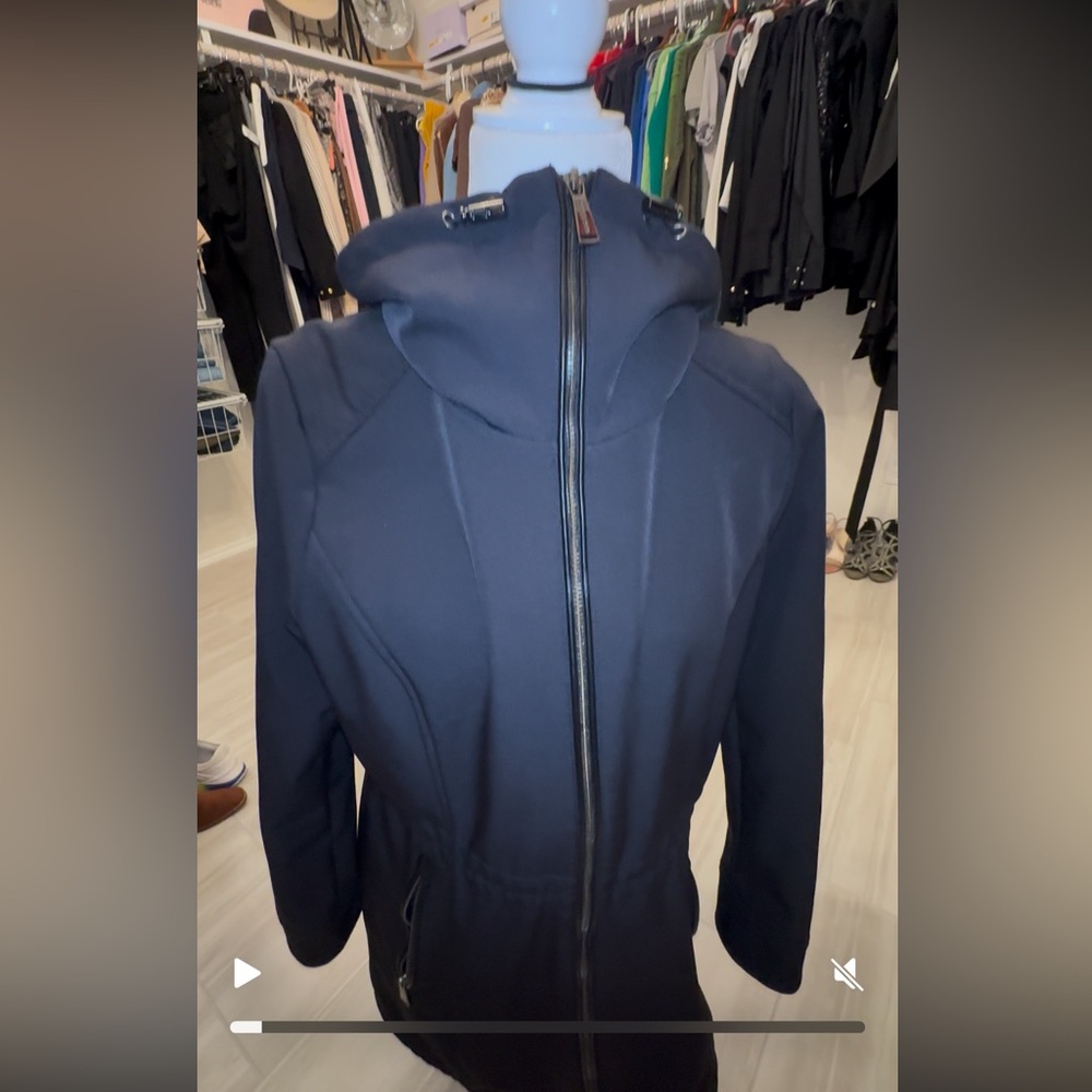 Michael Korean | Navy Rain Coat